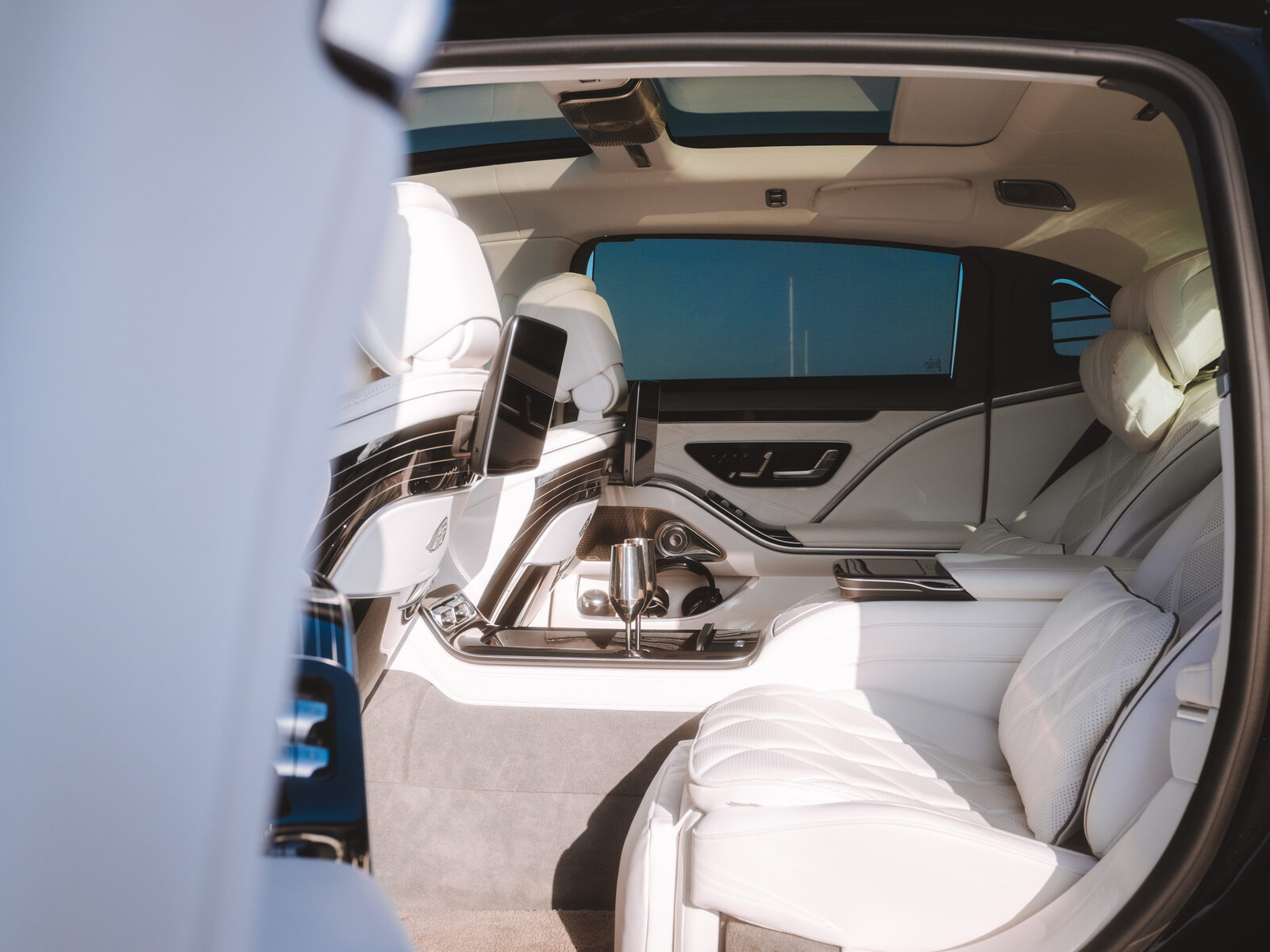 Mercedes-Maybach S-Class white leather interior San Diego
